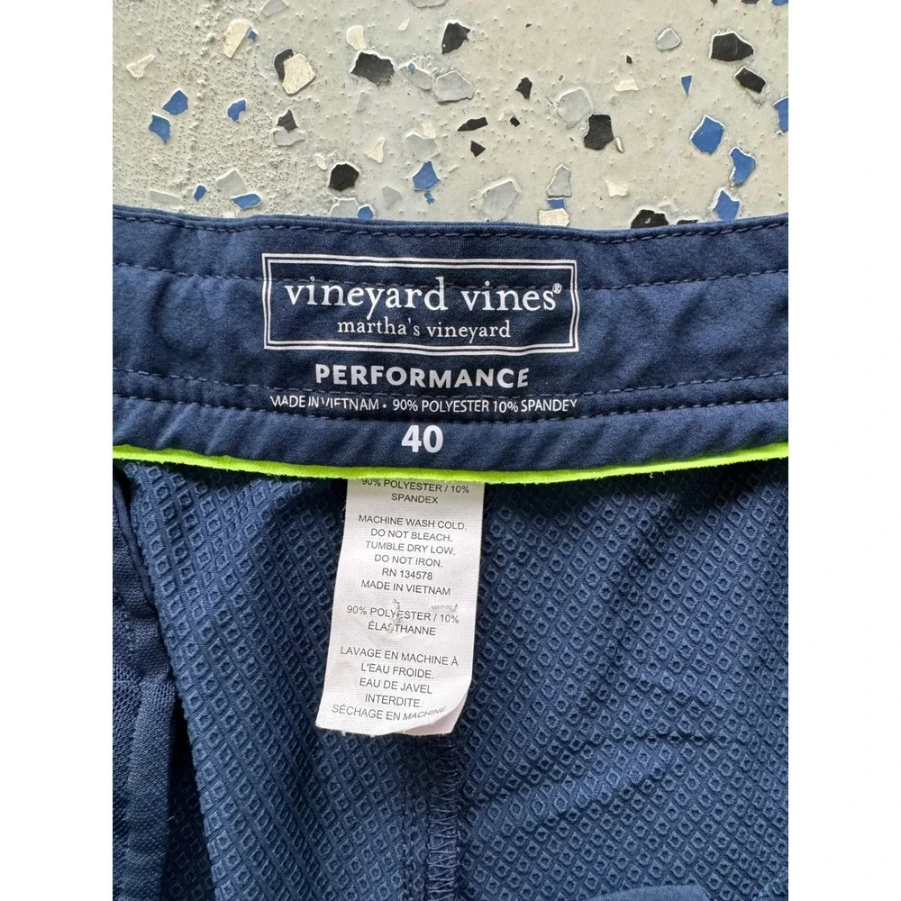 Vineyard Vines Performance Shorts‎ Golf Casual Athletic Navy Blue 40
